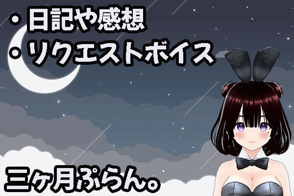 三ケ月ぷらん。