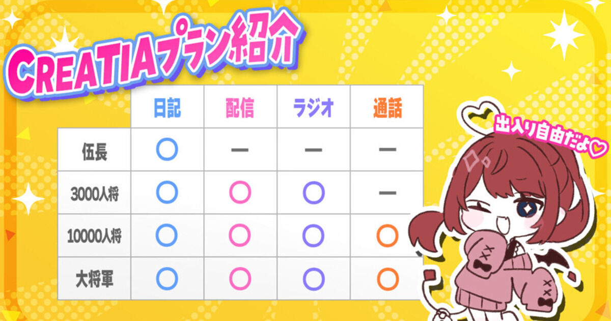 11月のCREATIAスケジュール！