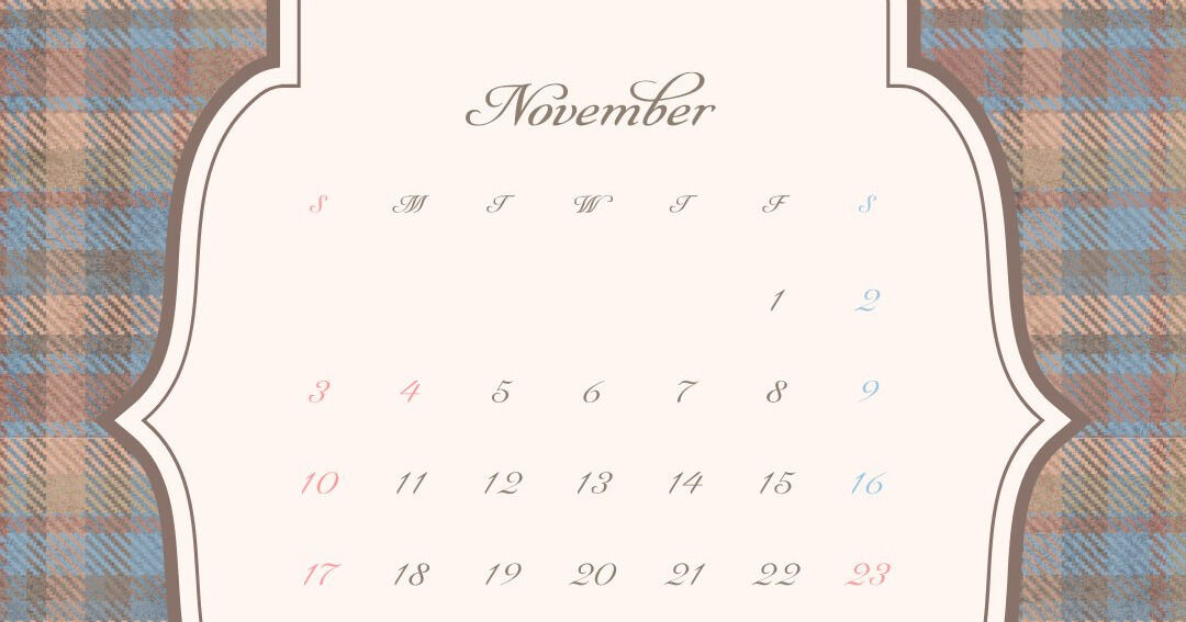 11月の会員特典カレンダー