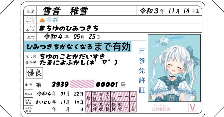 古参証明免許缶バッチ【グッツ紹介】 - °˖✧◝ちゆのひみつきち